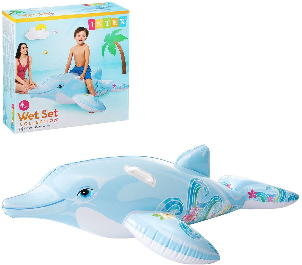 intex-delfin-nafukovaci-detske-plavidlo-175x66cm-s-uchyty-do-vody-58535 INTEX Delfin