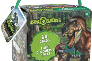 JIRI MODELS Reise-Memory „Dinosaurier“ + Malvorlagen in einer Box