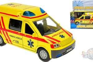 KIDS GLOBE Metall-Krankenwagen 14 cm PB mit Licht und Sound