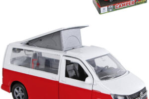 KIDS GLOBE Volkswagen Camper Lieferwagen 14 cm Rückwärtsgang Metallmodell