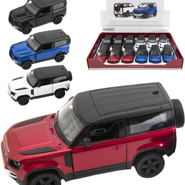 KINSMART Modellauto 1:36 Land Rover Defender 90 aus Metall PB 13 cm 4 Farben