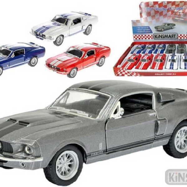 KINSMART Modellauto 1:38 SHELBY GT500 1967 Metall PB 12 cm 4 Farben
