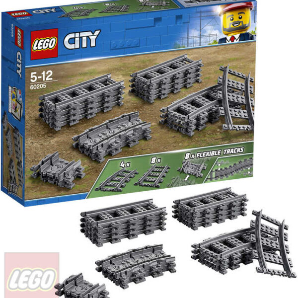 LEGO CITY Gerade und gebogene Schienen