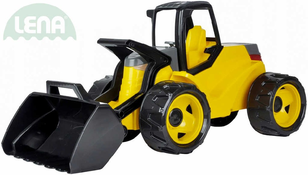 lena-nakladac-funkcni-giga-trucks-zluto-cerne-odrazedlo-75cm-na-pisek-v-krabici LENA Giga Trucks Spielzeug-Lader