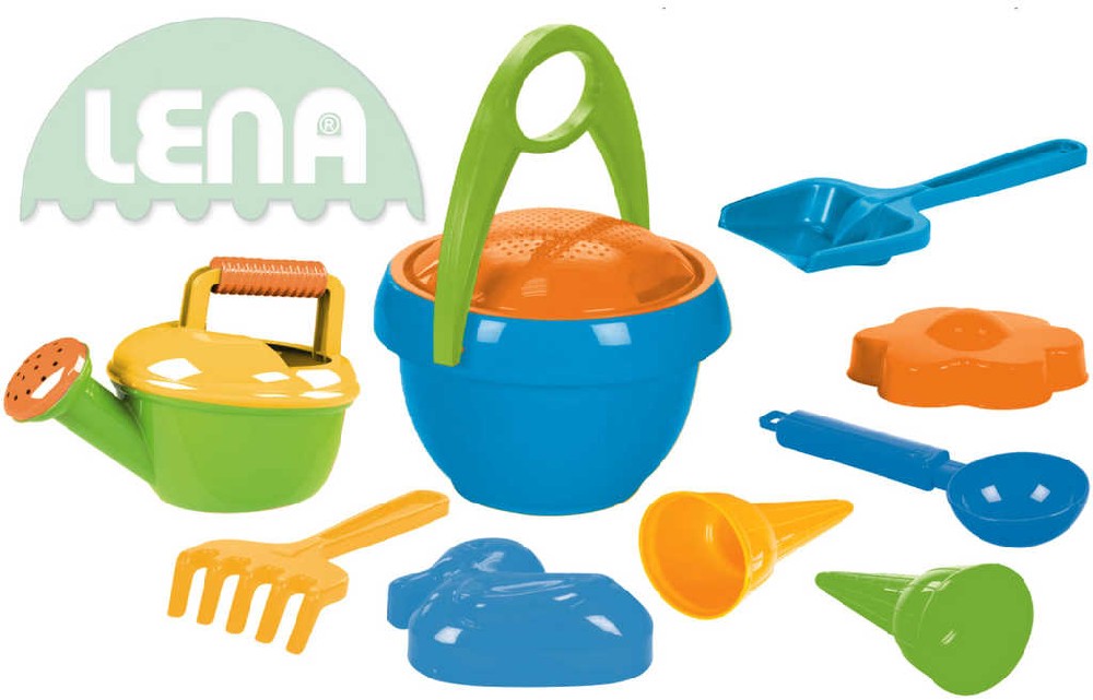 lena-sada-na-pisek-pro-kluky-plast-10ks-v-sitce LENA Sandspielset für Jungen