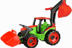 LENA Traktor mit Schaufel und Bagger 107 cm grün-rot Kunststoff 02081
