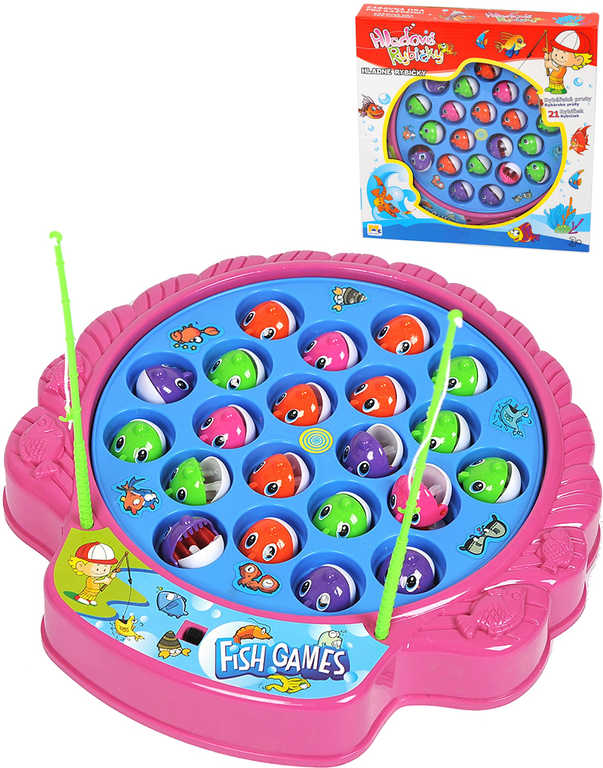 mac-toys-hra-hladove-rybicky-chytani-rybicek-set-se-ctyrmi-pruty-2-barvy MAC TOYS Spiel „Hungrige Fischchen“ – Fischfang-Set mit vier Angelruten