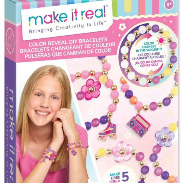 MAKE IT REAL Kreativset für Kinder-Modeschmuck mit farbwechselnden Perlen