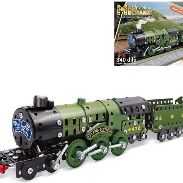 KLEINER MECHANIKER Dampflokomotive 340 Teile Metall-BAUSATZ vom Typ Merkur