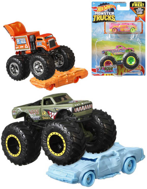 mattel-hot-wheels-set-auto-monster-trucks-anglicak-ruzne-druhy-kov MATTEL HOT WHEELS Set Monster Trucks + Hot