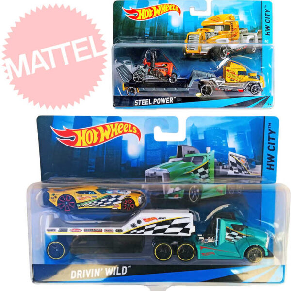 MATTEL HOT WHEELS Sattelzug mit Auto