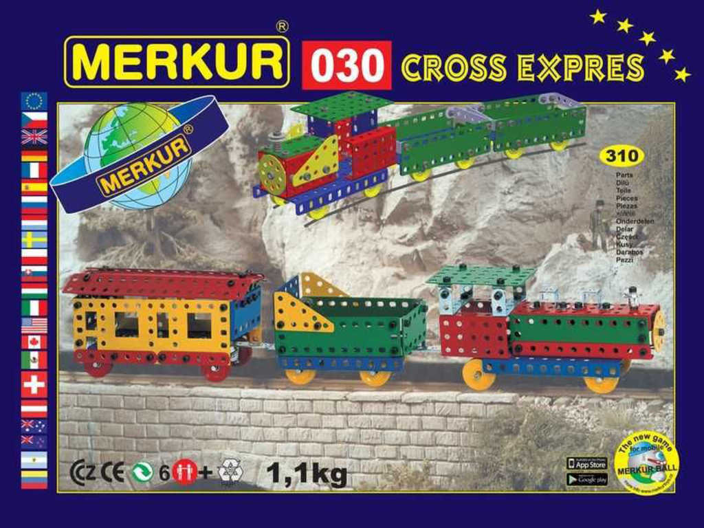 merkur-m-030-vlacek-cross-expres-310-dilku MERKUR M 030 Zug „Cross Expres“ 310 Teile