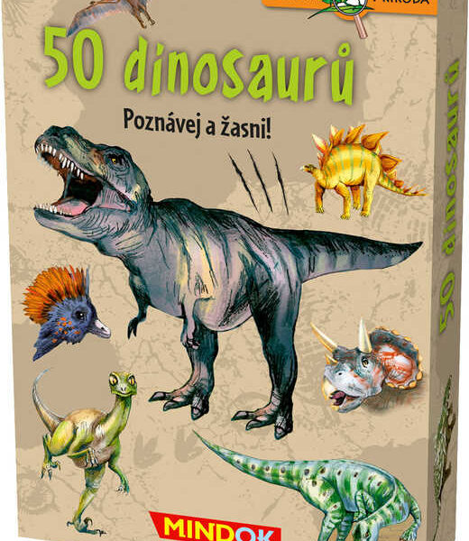 MINDOK Quizspiel „Expedition Natur“: 50 Dinosaurierarten – Lernspiel