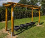 Kletterparcours „Monkey Road 13“ aus Akazienholz