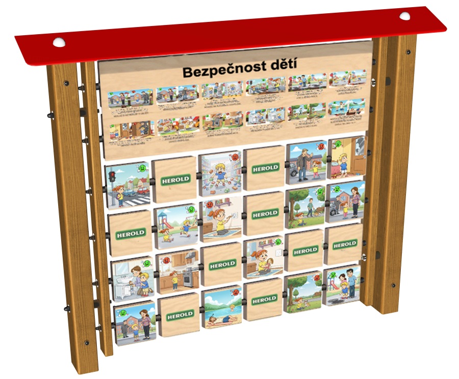 monkeys-edukacni-panel-pexeso-bezpecnost-deti-na-stenu Monkeys Lernwandbild Pexeso – Kindersicherheit für die Wand
