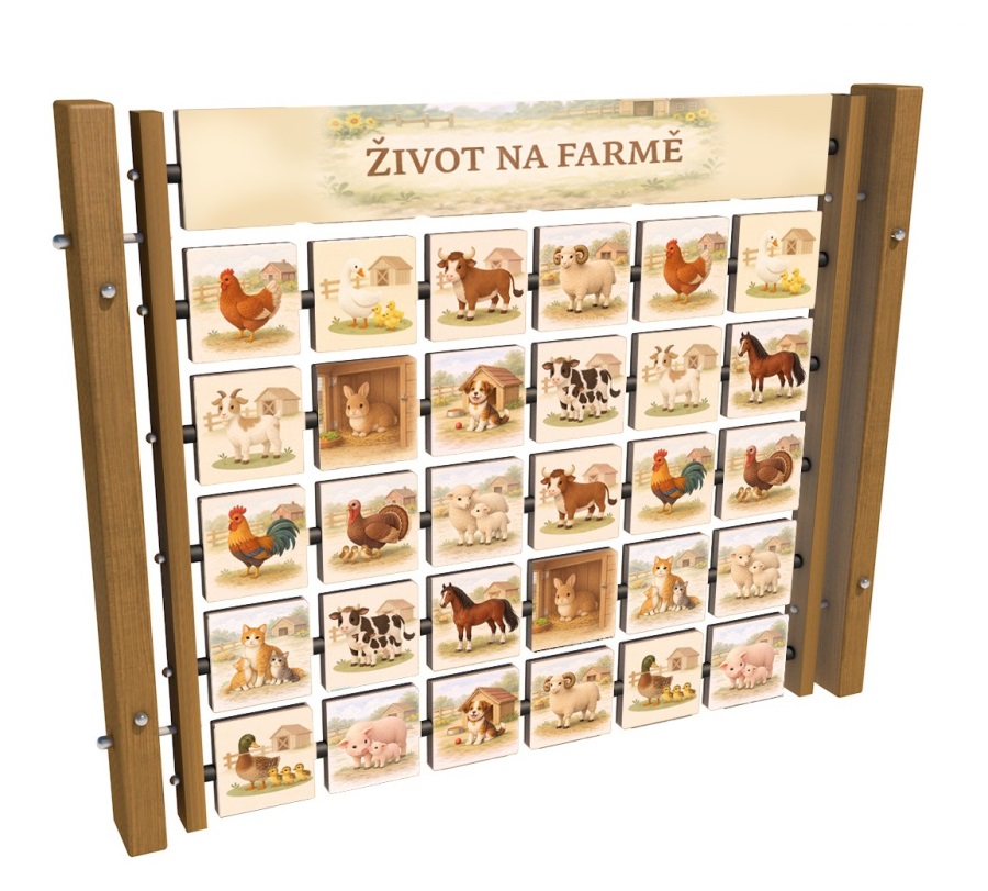 monkeys-edukacni-panel-pexeso-zivot-na-farme-na-stenu Monkeys Lernwandtafel „Pexeso – Leben auf dem Bauernhof“