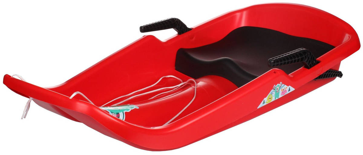 plastkon-boby-detske-cyclone-se-sedatkem-na-snih-cervene PLASTKON Kinder-Schlitten CYCLONE mit Sitz für den Schnee