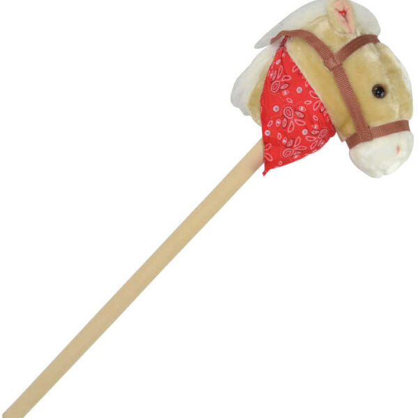 PLÜSCHPFERD Hellbraun auf einem 80 cm langen Stab