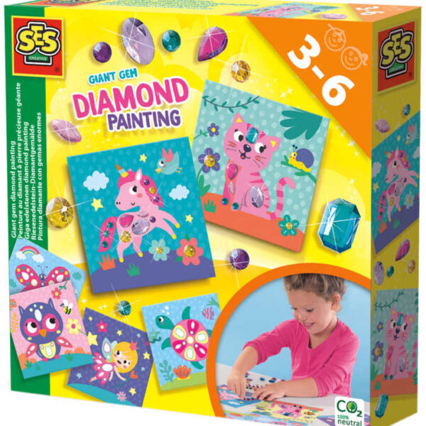 SES CREATIVE Diamant-Tierbilder – Kreativset in einer Schachtel