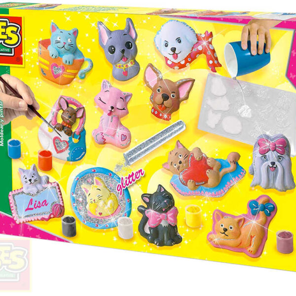 SES CREATIVE Kreativset zum Bemalen und Gießen von Gipsfiguren