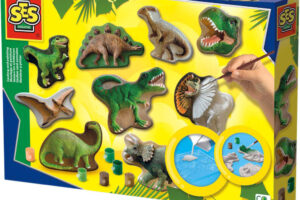SES CREATIVE Gipsgießen und -bemalen – Set mit Dinosaurier-Formen