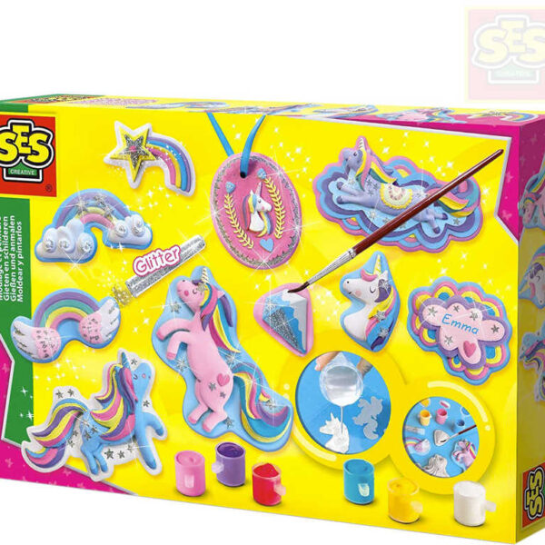 SES CREATIVE Gipsabguss- und Malset mit Einhorn-Formen