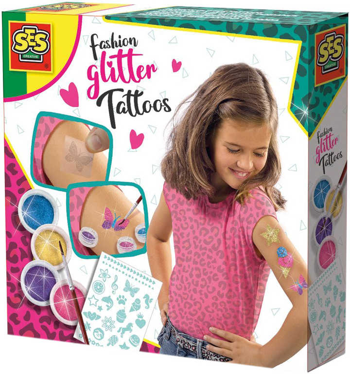 ses-creative-tetovani-se-trpytkami-kreativni-set-pro-holky SES CREATIVE Glitzertattoo-Set für Mädchen