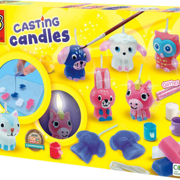 SES CREATIVE Kerzenherstellung Glitzer-Tierchen Kreativset in der Schachtel