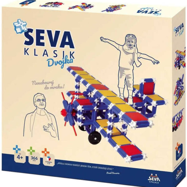 SEVA KLASIK Dvojka – Polytechnischer Baukasten mit 366 Teilen