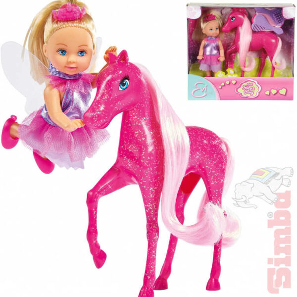 SIMBA Evička Feenpuppe 12 cm Kämmset mit Pony und Zubehör