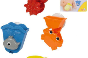 SIMBA Baby-Badeset für die Badewanne: 3 Tierchen mit Saugnapf und Wasserbecher
