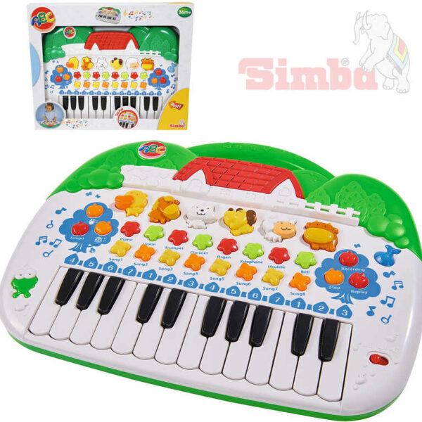SIMBA Kinderklavier mit Tiermotiven und Funktionen