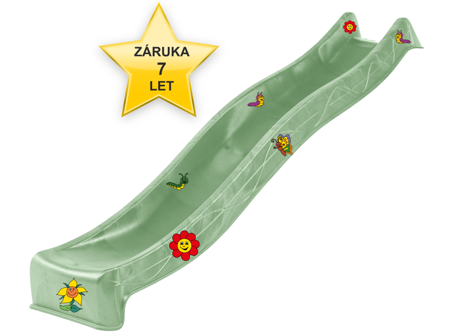 skluzavka-monkey-s-home-eko-line-s-prip-na-vodu-pastel-zelena-2-90-m-7-let-zaruka-darek Rutsche Monkey’s Home Eko-Line mit Wasseranschluss