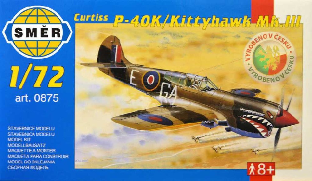 smer-model-letadlo-curtiss-p-40-k-1-72-stavebnice-letadla SMĚR Modellflugzeug Curtiss P 40 K 1:72 (Flugzeugbausatz)
