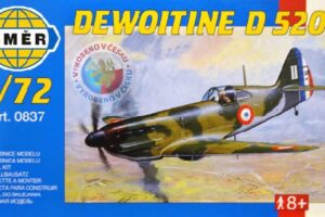 SMĚR Modellflugzeug Dewoitine D520 1:72 (Flugzeugbausatz)
