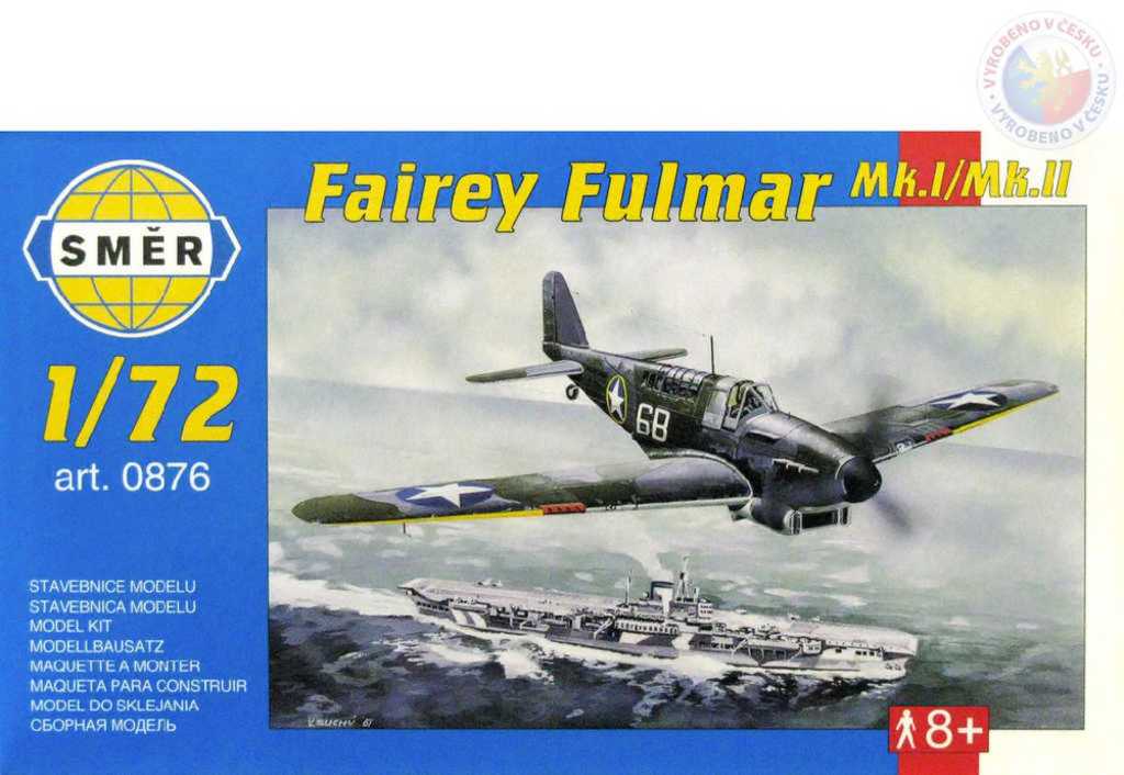 smer-model-letadlo-fairey-fulmar-mki-ii-1-72-stavebnice-letadla SMĚR Flugzeugmodell Fairey Fulmar MkI/II 1:72 (Flugzeugbausatz)