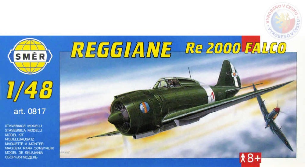 smer-model-letadlo-reggiane-re2000-falco-1-48-stavebnice-letadla SMĚR Flugzeugmodell Reggiane RE2000 Falco 1:48 (Flugzeugbausatz)