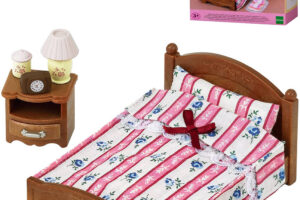 Sylvanian Families Doppelbett mit Nachttisch – Möbel-Ergänzung zu den Spielsets