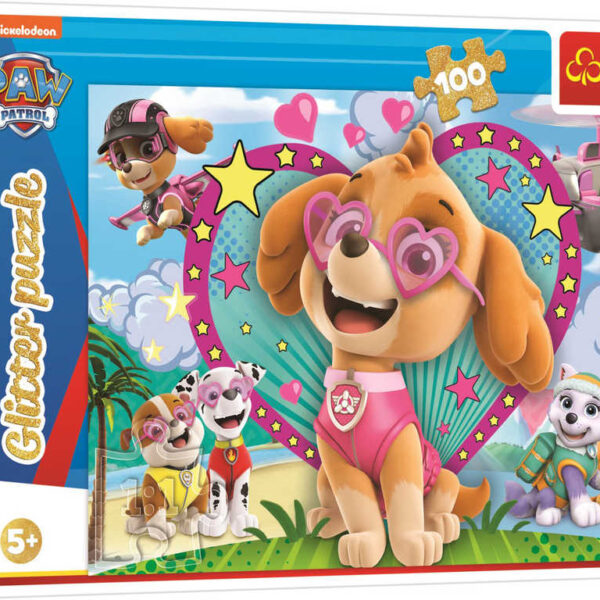 TREFL PUZZLE Glitzerndes Paw Patrol – Im Glanz von Skye 100-teiliges Puzzle