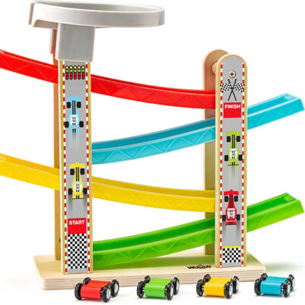 WOODY DŘEVO Set mit 4 Kippautos