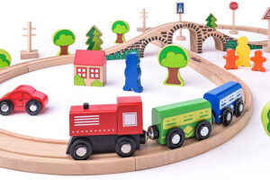 WOODY HOLZ Eisenbahnset „Acht“ mit 40 Teilen