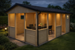 Gartenpavillon HEROLD A3355 AX Plus mit geschlossener Seitenwand