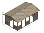 Gartenpavillon HEROLD A3355 AX Plus mit geschlossener Seitenwand, 16,6 m² (ohne Boden) – Bild 5