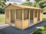 Gartenpavillon HEROLD A3355 AX Plus mit geschlossener Seitenwand, 16,6 m² (ohne Boden) – Bild 6