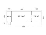 9 m² mit Schiebetüren