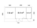 9 m² (Aluminiumfenster und -türen)
