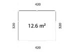 Gartenhaus Serena 12,6 m² Set 1 mit Schiebetüren mit Doppelverglasung – Bild 5