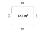 Gartenhaus Serena 12,6 m² Set 2 mit Schiebetüren – Bild 3
