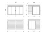 Gartenhaus Serena 12,6 m² Set 2 mit Schiebetüren – Bild 4