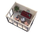 Gartenhaus Serena 12,6 m² Set 2 mit Schiebetüren – Bild 6